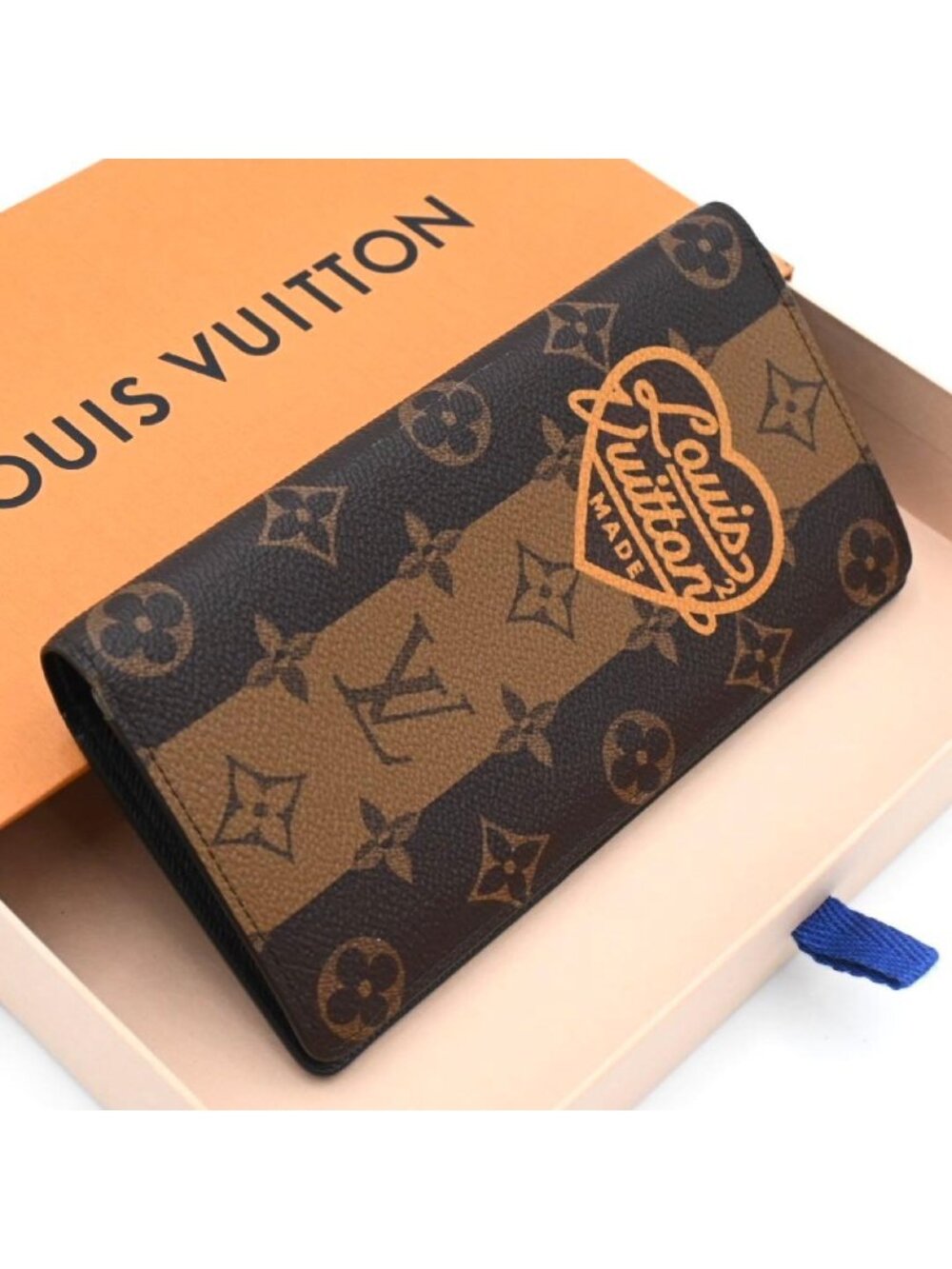 Louis Vuitton Monogram NIGO Wallet Portefeuille Brazza Brown